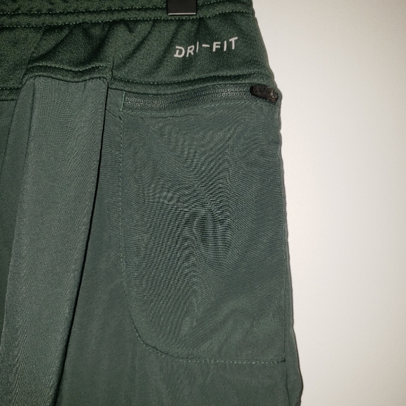 Nike Men Olive Green Zipper Tappered Track Pants - Picture 7 of 10